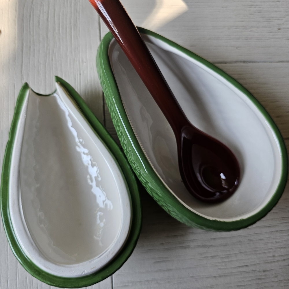 Guacamole Bowl with Spoon - Great for serving Homemade Guacamole, Avocado Dip - Picture 2 of 3